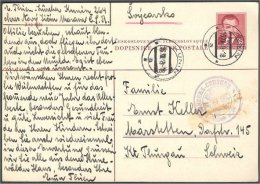 CZECHOSLOVAKIA - FOREIGN STATIONARY CARD 1949 To SWITZERLAND - Postkaarten
