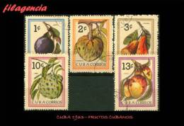USADOS. CUBA. 1963-09 FLORA. FRUTOS TROPICALES - Used Stamps