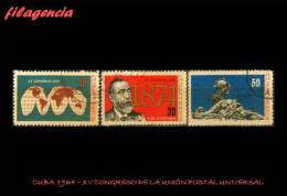 USADOS. CUBA. 1964-07 XV CONGRESO DE LA UNIÓN POSTAL UNIVERSAL - Oblitérés