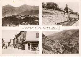 CPSM 10X15.   (66) MONT LOUIS (216ha.) Multi- Vues Dont Rue Principale . Commerces " La Lainière" &  " Harlitte " - Other & Unclassified