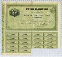 Union Maritime Marziou Et Cie, 1835 - Navigation