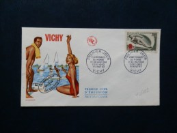 40.111    FDC  FRANCE   1963 - Water-skiing