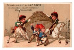 Ancienne Chromo Imp. Testu & Massin, Pub: Cotons à Coudre J.&P. Coats - Unclassified