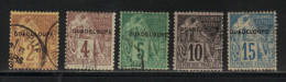 GUADELOUPE N° 15 à 19 Obl. - Used Stamps