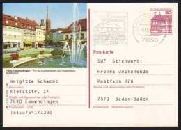 7830 - EMMENDINGEN - SCHWARZWALD / 1986  GANZSACHE - BILDPOSTKARTE MIT GLEICHEM STEMPEL  (ref E391) - Illustrated Postcards - Used