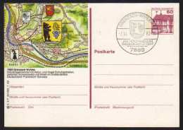 7889 - GRENZACH WYHLEN - SCHWARZWALD / 1982  GANZSACHE - BILDPOSTKARTE MIT GLEICHEM STEMPEL  (ref E394) - Cartes Postales Illustrées - Oblitérées