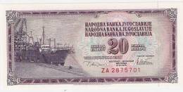 Yugoslavia 20 Dinara 1978.UNC Replacement Note ZA Prefix - Jugoslawien