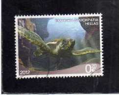 GREECE - GRECIA -  HELLAS 2012 TURTLE CARETTA TARTARUGA  USED - Usados