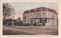 CHORIN Mark Hotel Und Restaurant KLOSTERSTUBE Rogäser Mühle Sandkrug 27.5.1933 Gelaufen Maschinen Zusatzstempel - Britz-Chorin