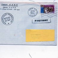 Taaf  Kerguelen Port Aux Français  Lettre 25/7/1974 Dakar Sénégal Campagne G A R P Escale Du Marion Dufresne - Bases Antarctiques