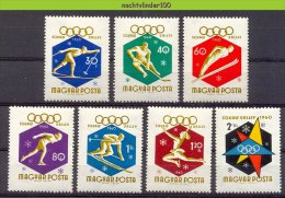 Mtz036 SPORT OLYMPISCHE SPELEN SCHAATSEN SKIËN OLYMPIC GAMES SKATING SKIING ICEHOCKEY HUNGARY 1960 PF/MNH # - Inverno1960: Squaw Valley