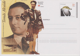 PORTUGAL, Entier Postal Tomas ALCAIDE (Tenor Et Acteur Cinema), Neuf,  2001 - Chanteurs