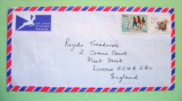 South Africa 1993 Cover To England - Postal Runners - Map - Cactus Flowers Succulents - Storia Postale