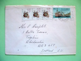 South Africa 1995 Cover To Scotland UK - Cactus Flowers Succulents  - Ships Tugboat Boat - Briefe U. Dokumente