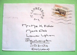 South Africa 1995 Cover To England - Rhinoceros - Briefe U. Dokumente
