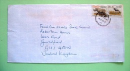 South Africa 1997 Cover To England - Rhinoceros Bird Crane - House Cancel - Cartas & Documentos