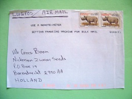 South Africa 1998 Front Of Cover To Holland - Rhinoceros - Cartas & Documentos