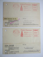 HOF, 2 Firmenkarten Mit Freistempel 1940/41 - Hof