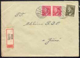 BuM0121 - Böhmen Und Mähren (1944) Mlasowitz - Mlazovice / Jitschin - Jicin (R-letter) Tariff: 5,40K - Storia Postale