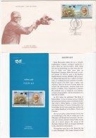 FDC + Information On Salim Ali, Ornithologist Explorer Ecologist Writer, Bird Stork, Wildlife Conservation, India 1996 - Picotenazas & Aves Zancudas
