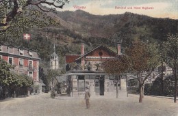 Suisse - Vitznau - Chemins De Fer - Bahnhof Und Hotel Rigibahn - Postal Mark 1907 - Vitznau