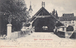 Suisse - Olten - Pont Couvert Entrée De La Ville - Aarebrücke - Postal Marks Ambulant Courtrai 1906 - Olten