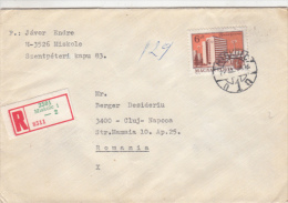 DUNAUJVAROS TOWN, STAMP ON REGISTERED COVER, 1979, HUNGARY - Briefe U. Dokumente