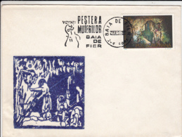 WOMEN CAVE, ANCIENT DRAWINGS, SPECIAL COVER, 1981, ROMANIA - Lettres & Documents