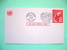 United Nations New York 1959 FDC Pre Paid Card - Earth Globe - Brieven En Documenten