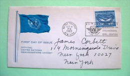 United Nations New York 1965 FDC Cover To New York - Hands - ICY Emblem - Cartas & Documentos