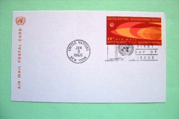 United Nations New York 1966 FDC Pre Paid Card - Air Mail - Brieven En Documenten