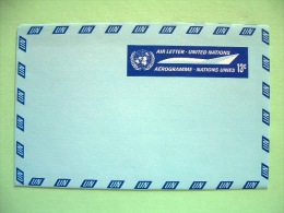 United Nations New York 1968 Aerogramme - Plane - Lettres & Documents