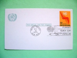 United Nations New York 1972 FDC Pre Paid Card - Air Mail - Covers & Documents