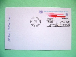 United Nations New York 1972 FDC Pre Paid Card - Air Mail - Brieven En Documenten