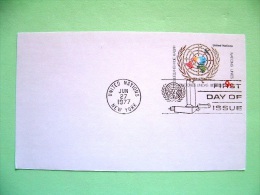 United Nations New York 1977 FDC Pre Paid Card - UN Flag - Brieven En Documenten