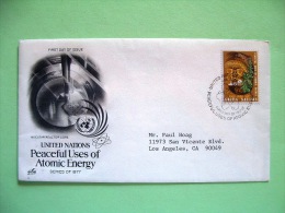 United Nations New York 1977 FDC Cover - Peacefull Use Of Atom - Nuclear Reactor Energy - Covers & Documents