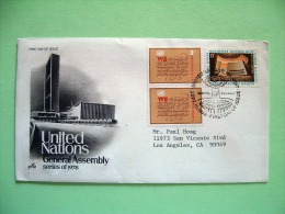 United Nations New York 1978 FDC Cover  To Los Angeles - General Assembly - Building - Covers & Documents