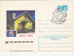 SPACE, COSMOS, IURI GAGARIN HOUSE AT BAIKONUR COSMODROM, COVER STATIONERY, ENTIER POSTAL, 19779, RUSSIA - Russie & URSS