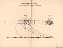 Original Patentschrift - Anton Von Kerpely In Wien , 1895 , Geschütz - Rücklaufhemmung , Kanone !!! - Vehicles