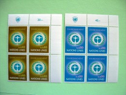 United Nations Geneva 1972 MINT Stamps With Date - Human Environment - Scott 25-26 - X4 = 2.80 $ - Ongebruikt