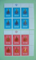 United Nations New York 1968 MINT Stamps With Date - Human Rights Flame - Scott 190-191 - X6 = 2.40 $ - Unused Stamps