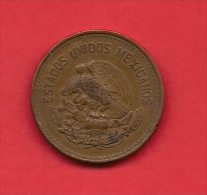 MEXICO, 1944, XF Circulated Coin, 20 Centavos, Bronze Km439, C1798 - Mexique