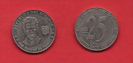 ECUADOR, 2000-2005, VF Circulated Coin, 25 Centavos,   C1806 - Ecuador