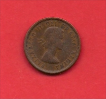 CANADA, 1962, XF Circulated Coin, 1 Cent, Bronze,  Km65,  C1839 - Canada