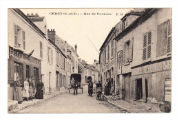 CPA (95). CERGY : Rue De Pontoise (avec Voiture à Cheval, Tabac Et Animatio - Cergy Pontoise