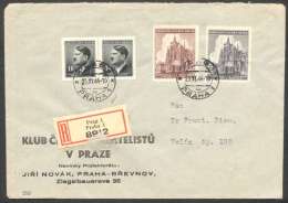 BuM0316 - Böhmen Und Mähren (1944) Prag 1 - Praha 1 / Wellen - Velim (R-letter) Tariff: 4,20K - Covers & Documents