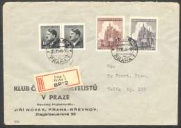 BuM0316 - Böhmen Und Mähren (1944) Prag 1 - Praha 1 / Wellen - Velim (R-letter) Tariff: 4,20K - Briefe U. Dokumente