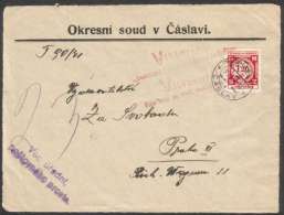 BuM0391 - Böhmen Und Mähren (1941) Tschaslau - Caslav (postmark: Viktoria!! - Vitezstvi!!) Letter, Tariff: 1,20K - Lettres & Documents