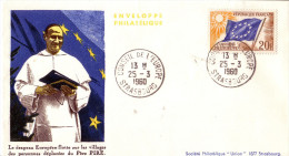 Enveloppe  CONSEIL  De  L' EUROPE  STRASBOURG   1960 - Other & Unclassified