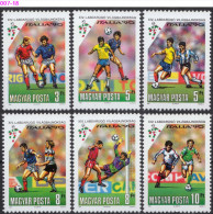 HUNGARY, 1990,1990 FIFA World Cup Soccer Championships, Italy, Footbal, MNH (**), Sc/Mi3241-3246/4087-92 - 1990 – Italien